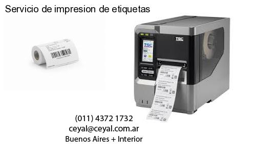 Servicio de impresion de etiquetas