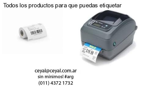 Todos los productos para que puedas etiquetar