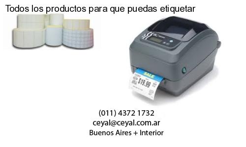 Todos los productos para que puedas etiquetar