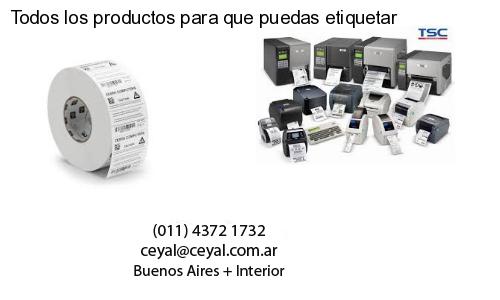 Todos los productos para que puedas etiquetar