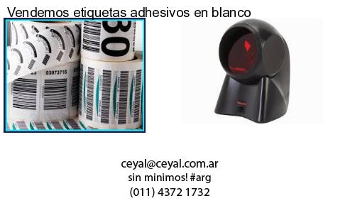 Vendemos etiquetas adhesivos en blanco