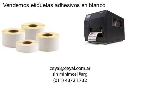 Vendemos etiquetas adhesivos en blanco