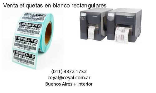 Venta etiquetas en blanco rectangulares