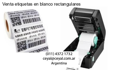 Venta etiquetas en blanco rectangulares