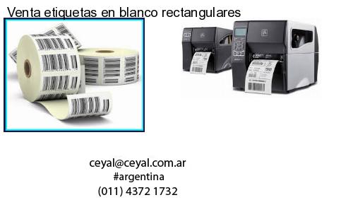 Venta etiquetas en blanco rectangulares
