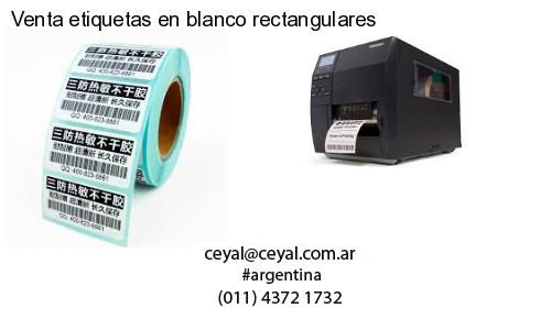 Venta etiquetas en blanco rectangulares