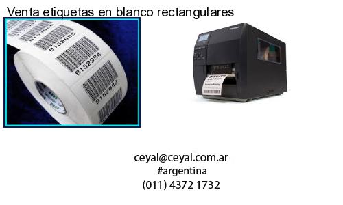 Venta etiquetas en blanco rectangulares