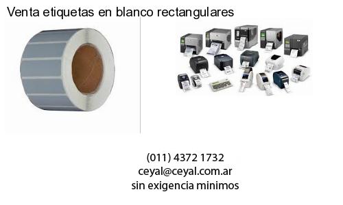Venta etiquetas en blanco rectangulares