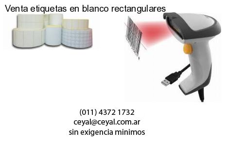 Venta etiquetas en blanco rectangulares