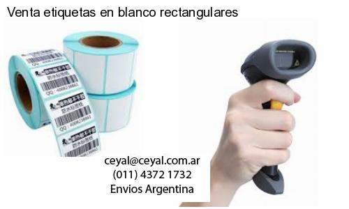 Venta etiquetas en blanco rectangulares