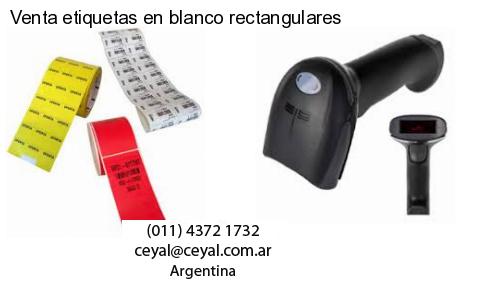 Venta etiquetas en blanco rectangulares
