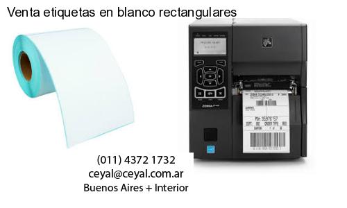 Venta etiquetas en blanco rectangulares