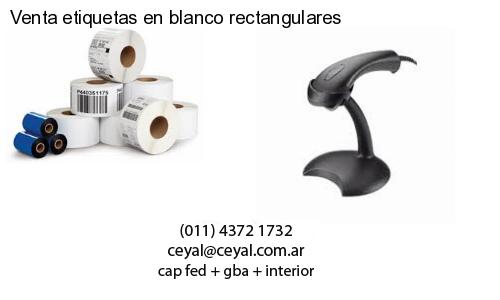 Venta etiquetas en blanco rectangulares
