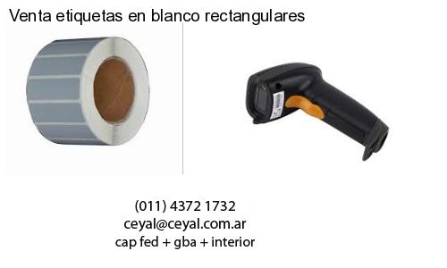 Venta etiquetas en blanco rectangulares
