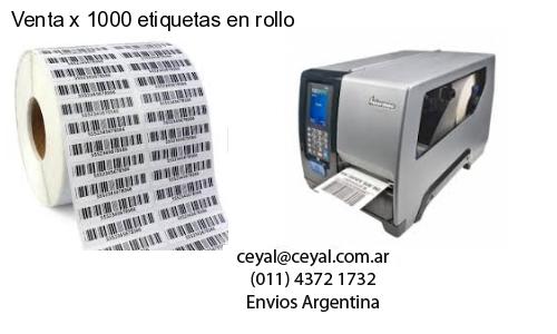 Venta x 1000 etiquetas en rollo