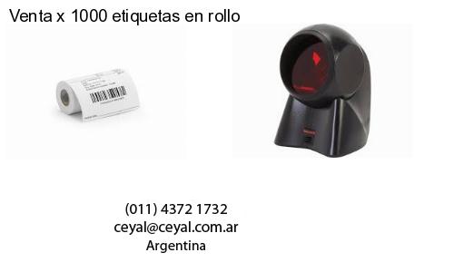 Venta x 1000 etiquetas en rollo