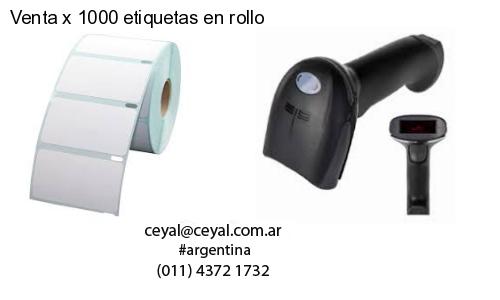 Venta x 1000 etiquetas en rollo