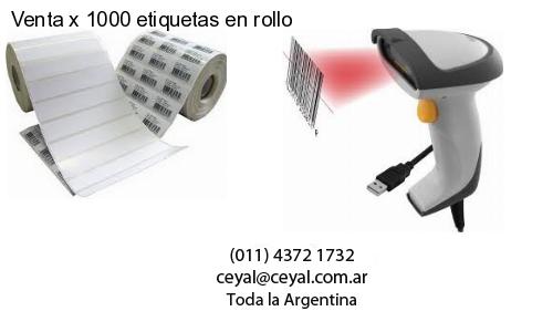 Venta x 1000 etiquetas en rollo