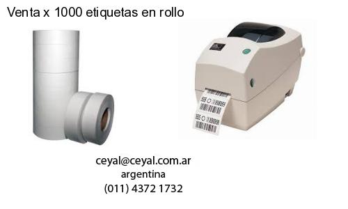 Venta x 1000 etiquetas en rollo