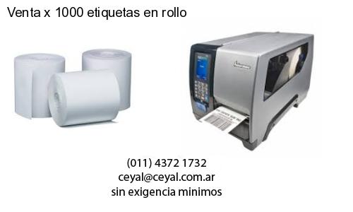 Venta x 1000 etiquetas en rollo
