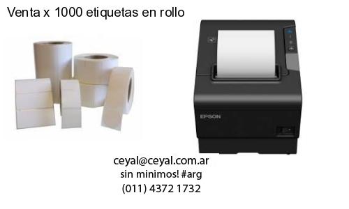 Venta x 1000 etiquetas en rollo