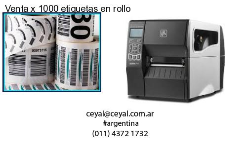 Venta x 1000 etiquetas en rollo