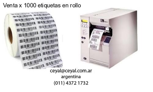 Venta x 1000 etiquetas en rollo