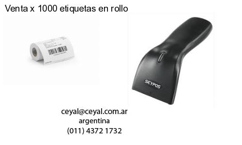 Venta x 1000 etiquetas en rollo