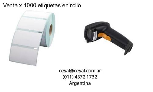 Venta x 1000 etiquetas en rollo