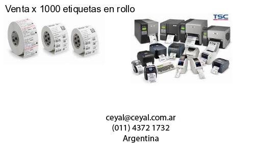 Venta x 1000 etiquetas en rollo