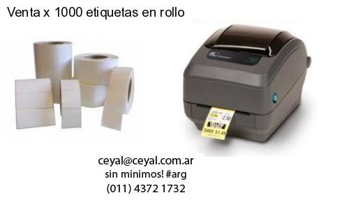 Venta x 1000 etiquetas en rollo