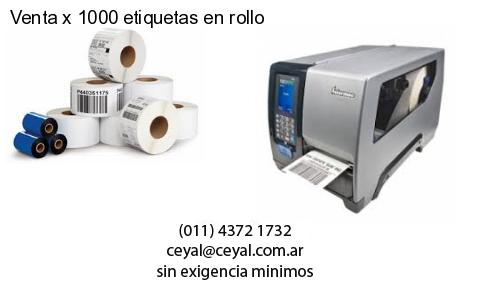 Venta x 1000 etiquetas en rollo