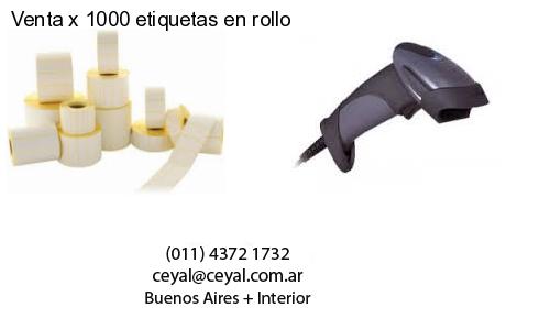 Venta x 1000 etiquetas en rollo