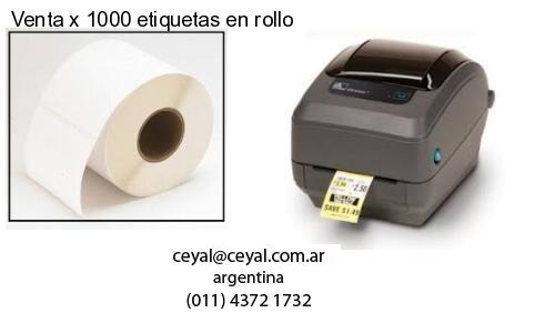 Venta x 1000 etiquetas en rollo