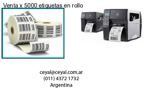 Venta x 5000 etiquetas en rollo