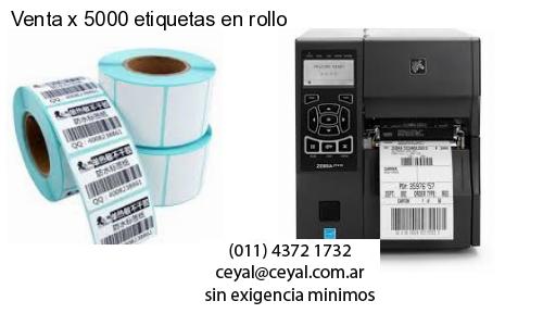 Venta x 5000 etiquetas en rollo