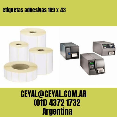 etiquetas adhesivas 109 x 43