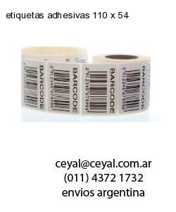 etiquetas adhesivas 110 x 54
