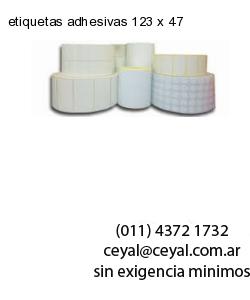 etiquetas adhesivas 123 x 47