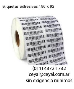 etiquetas adhesivas 196 x 92