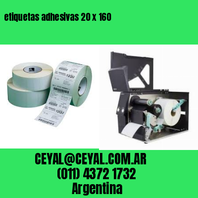 etiquetas adhesivas 20 x 160