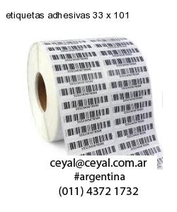 etiquetas adhesivas 33 x 101