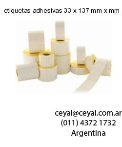 etiquetas adhesivas 33 x 137 mm x mm