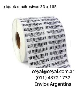 etiquetas adhesivas 33 x 168
