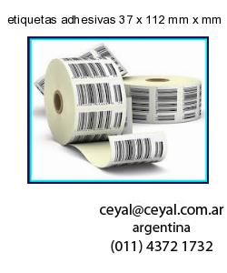 etiquetas adhesivas 37 x 112 mm x mm