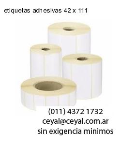 etiquetas adhesivas 42 x 111