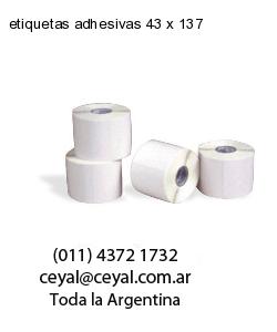etiquetas adhesivas 43 x 137