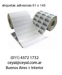 etiquetas adhesivas 61 x 145