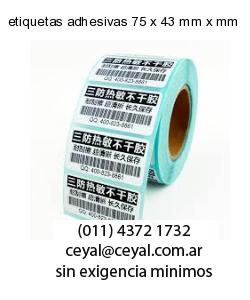 etiquetas adhesivas 75 x 43 mm x mm