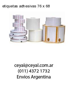 etiquetas adhesivas 76 x 68